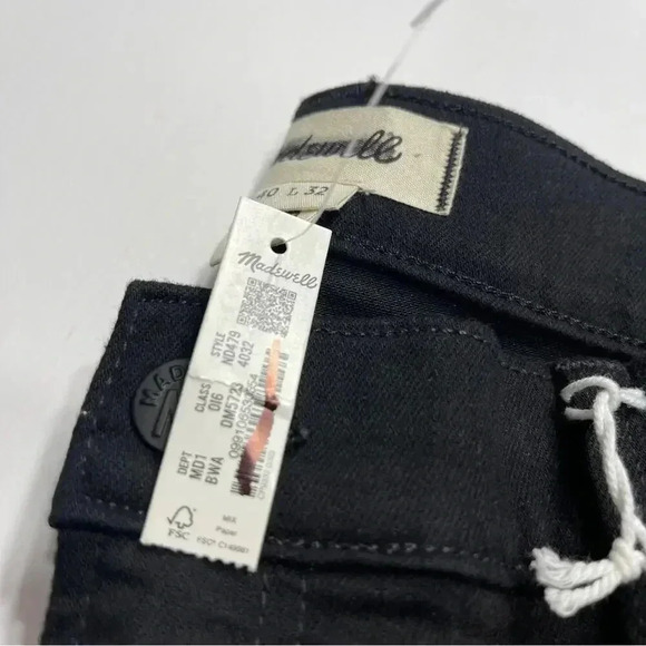 Madewell Slim Jeans: COOLMAX Denim Bainhart Black 40x32 NWT - Picture 9 of 11